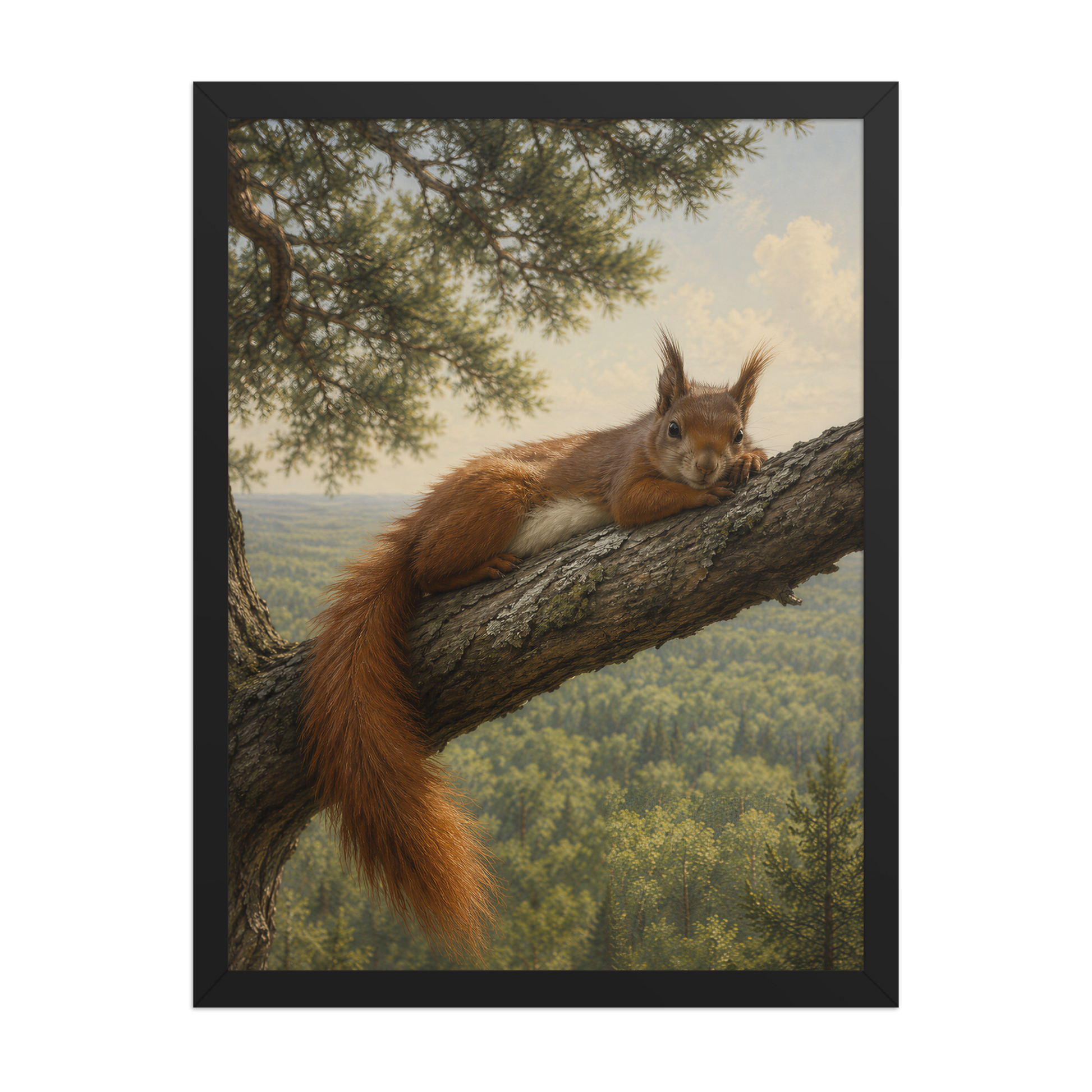 Squirrel Canopy Calm Framed Poster