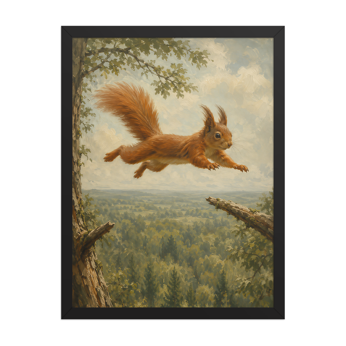 Squirrel Forest Freedom Framed Poster