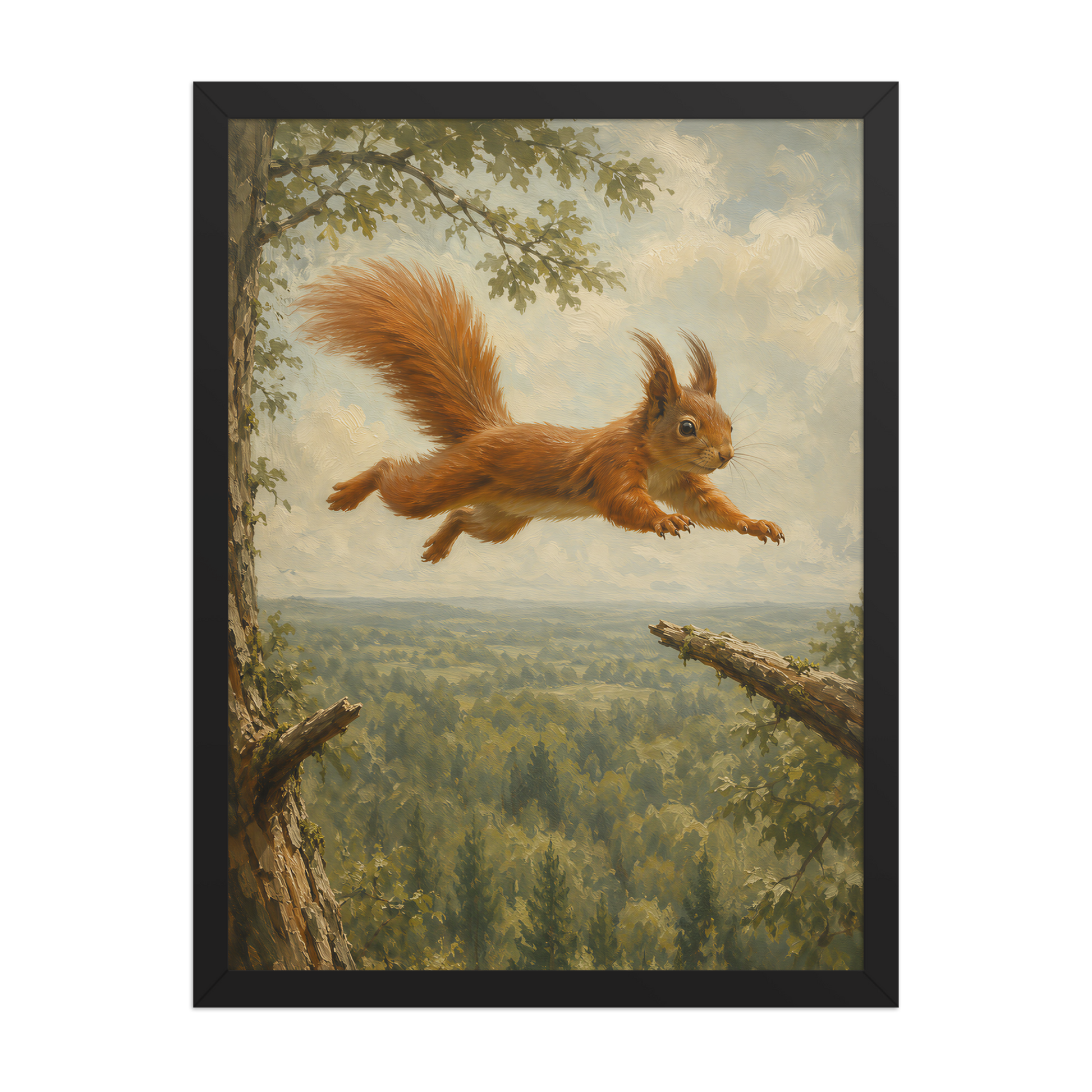 Squirrel Forest Freedom Framed Poster
