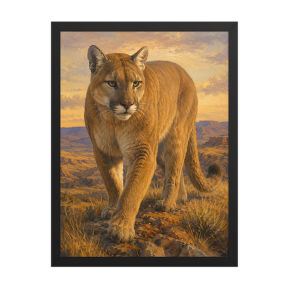 Mountain Lion Desert Pride Framed Poster