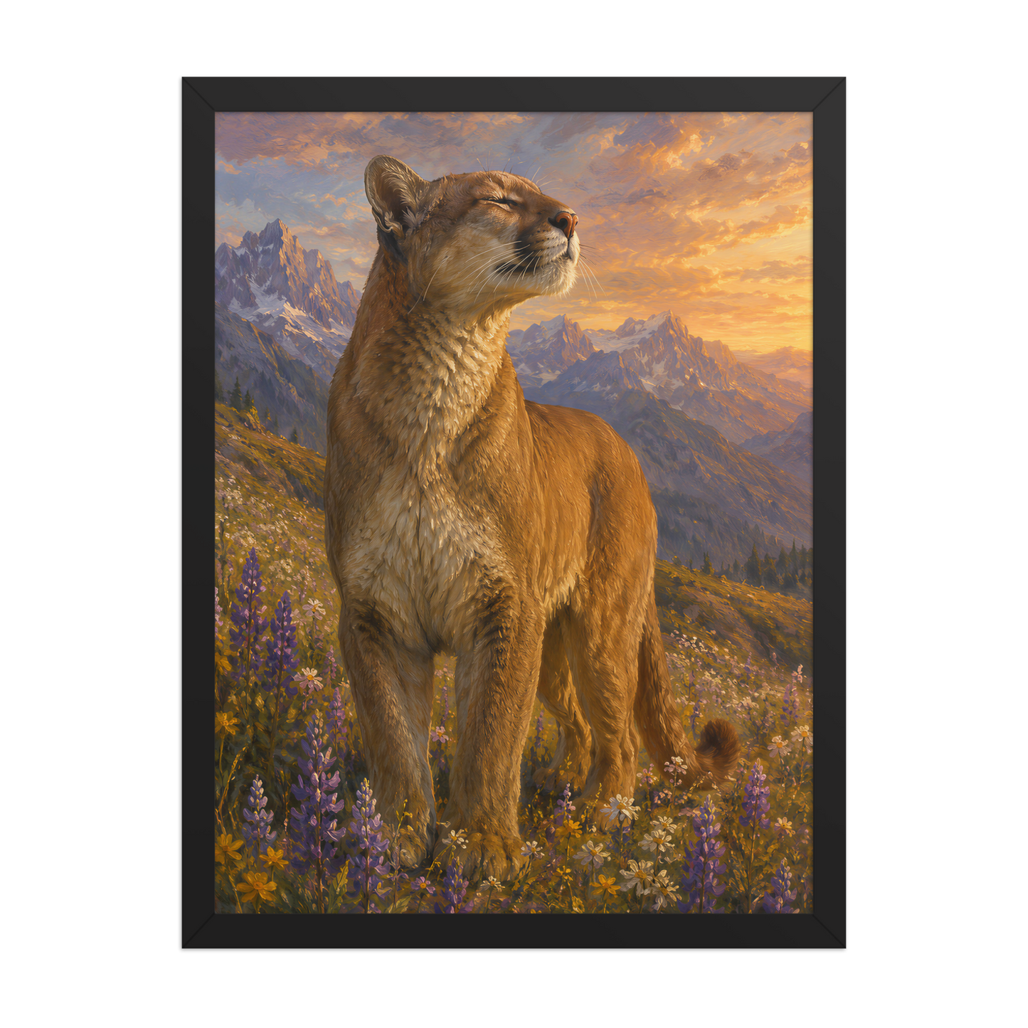 Mountain Lion Meadow Pride Framed Poster