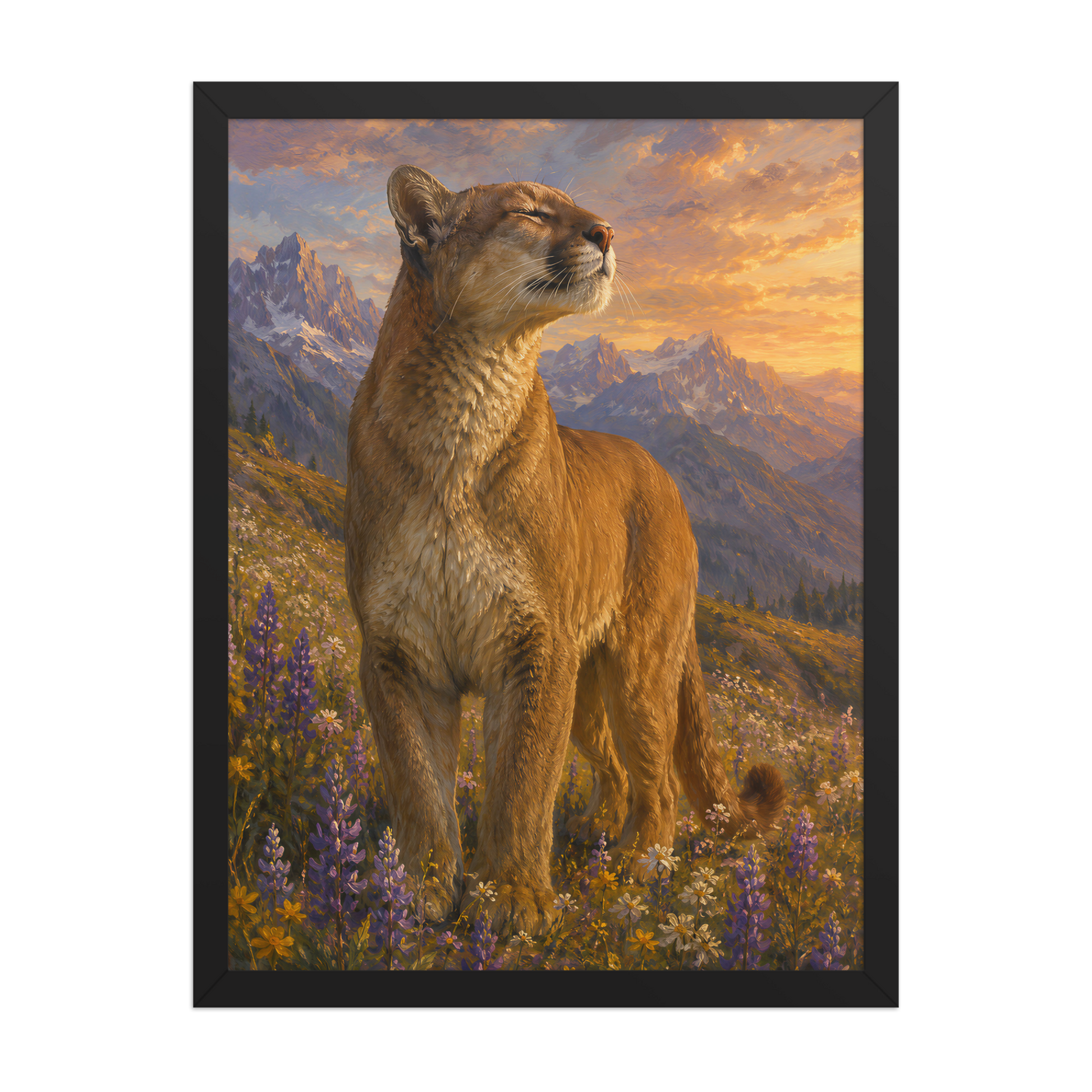 Mountain Lion Meadow Pride Framed Poster