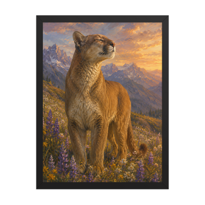 Mountain Lion Meadow Pride Framed Poster
