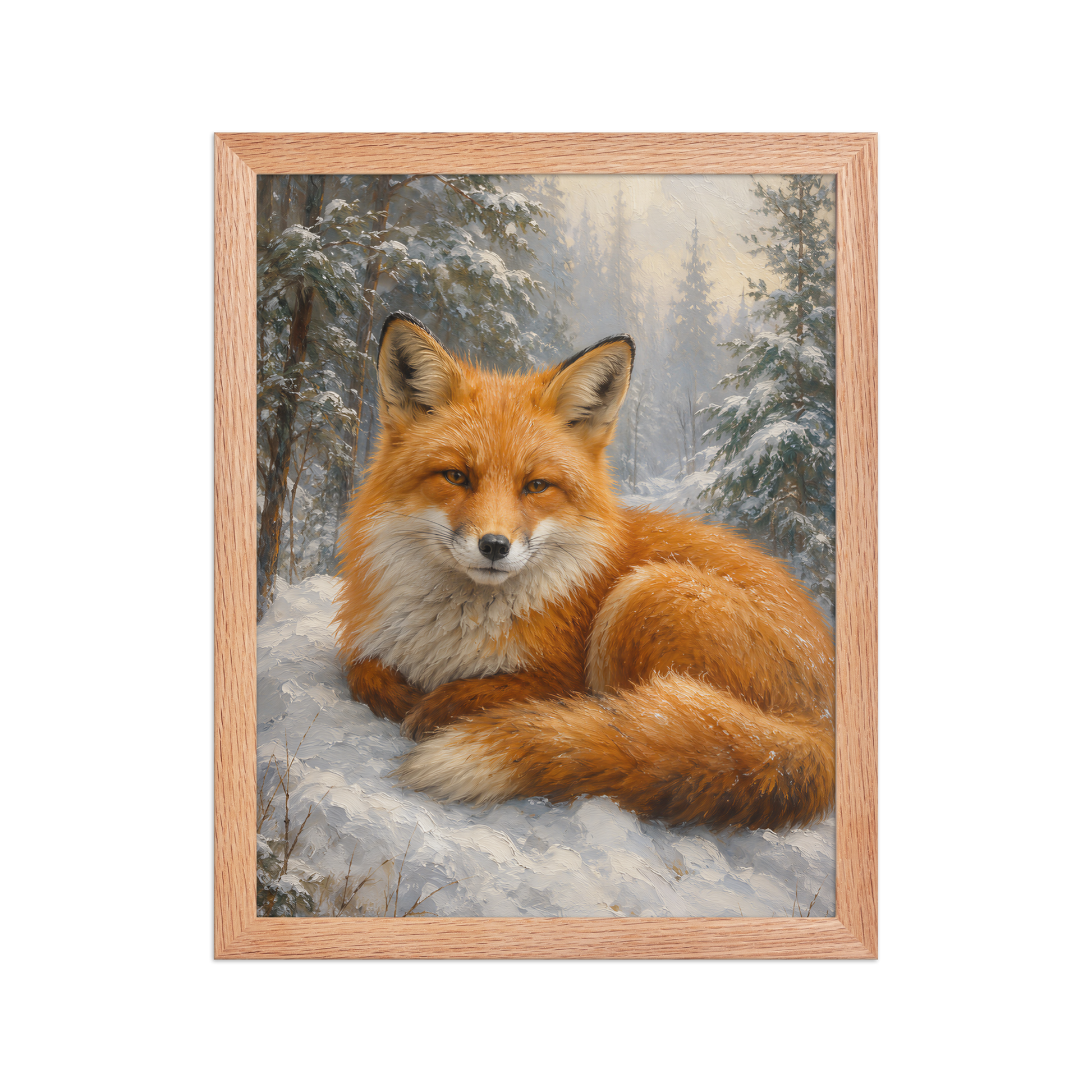 Fox Winter Calm Framed Poster