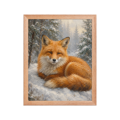 Fox Winter Calm Framed Poster