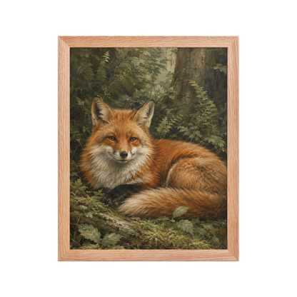 Fox Woodland Calm Framed Poster