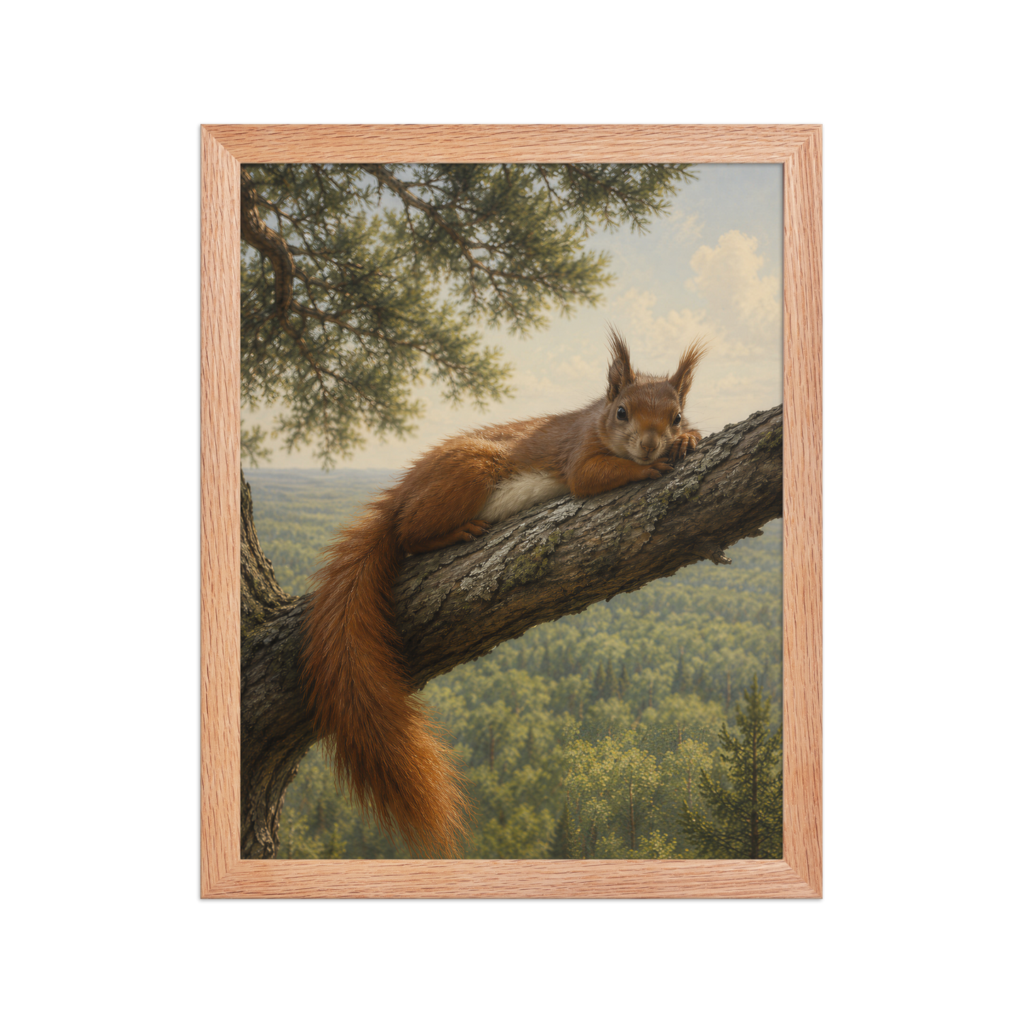 Squirrel Canopy Calm Framed Poster