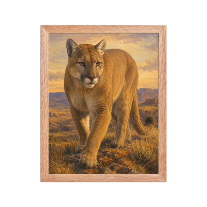 Mountain Lion Desert Pride Framed Poster