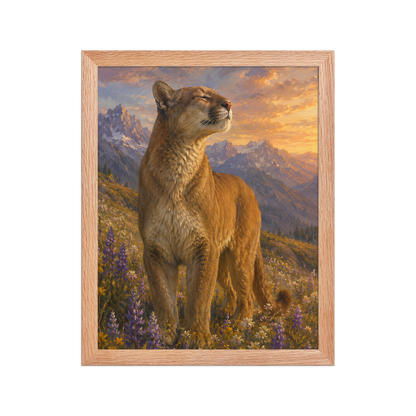 Mountain Lion Meadow Pride Framed Poster