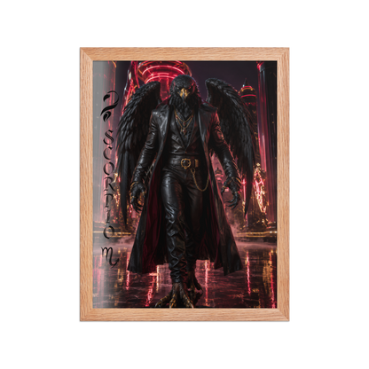 Scorpio man black eagle framed poster