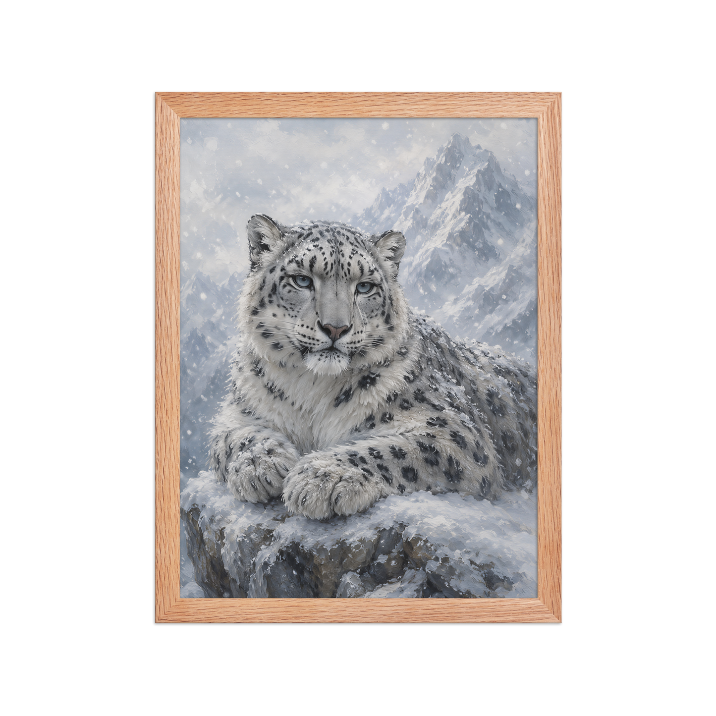 Snow Leopard Calm Framed Poster