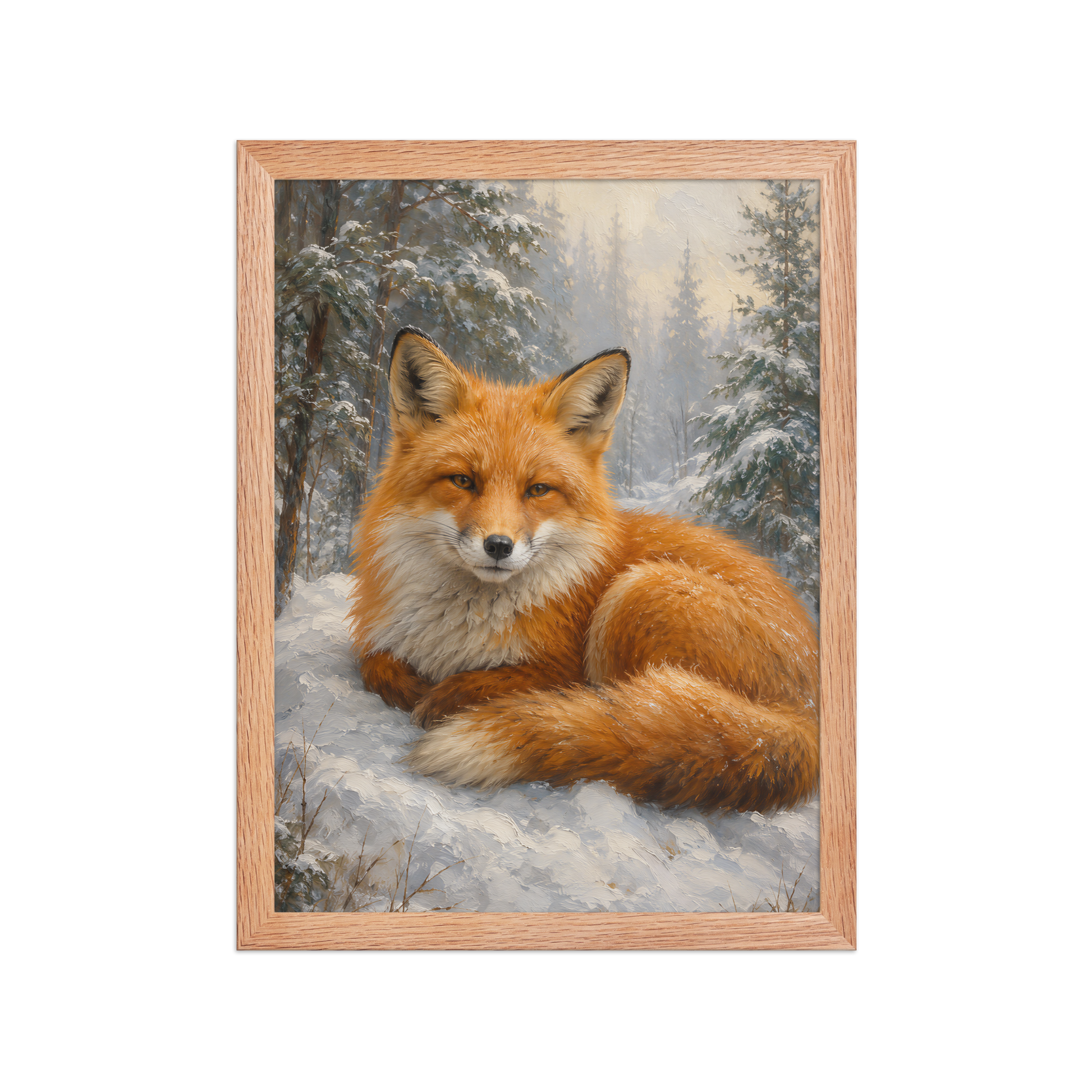 Fox Winter Calm Framed Poster