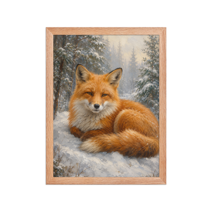 Fox Winter Calm Framed Poster