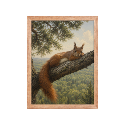 Squirrel Canopy Calm Framed Poster
