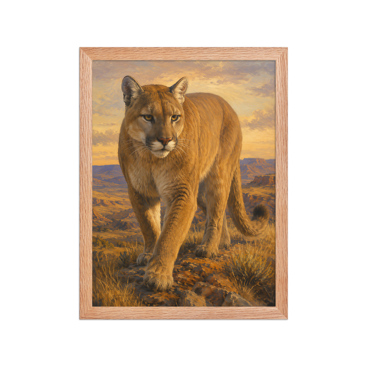 Mountain Lion Desert Pride Framed Poster