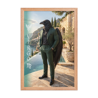 Virgo man raven king framed poster
