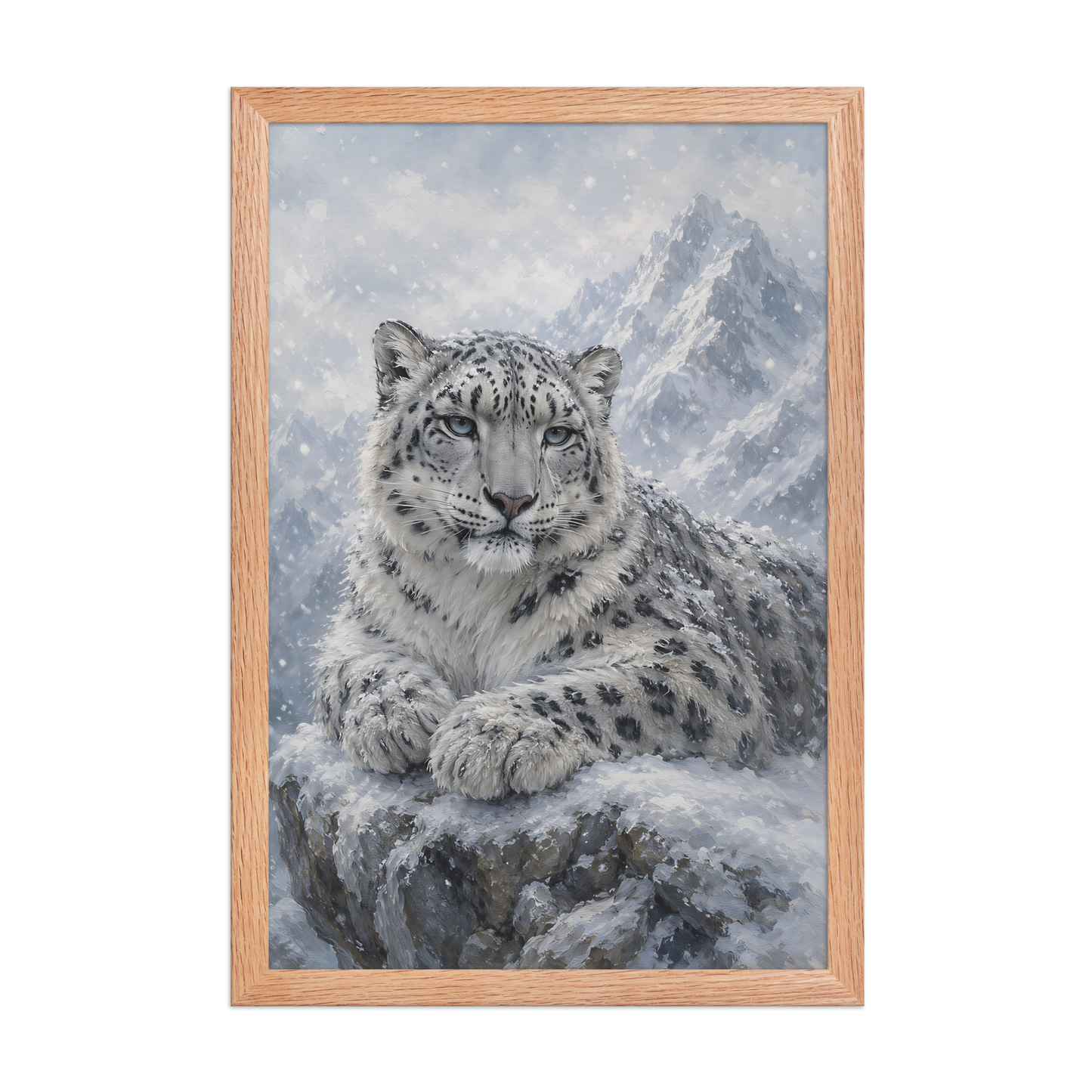 Snow Leopard Calm Framed Poster