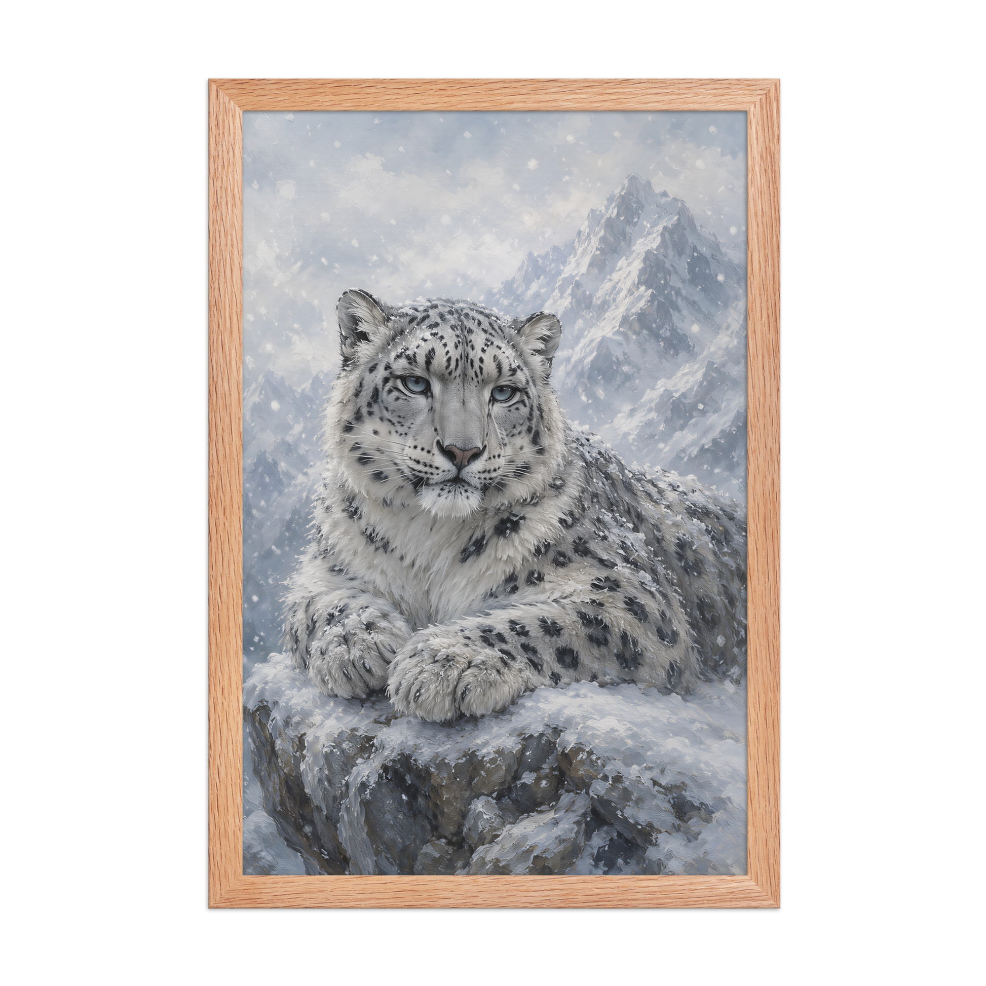 Snow Leopard Calm Framed Poster
