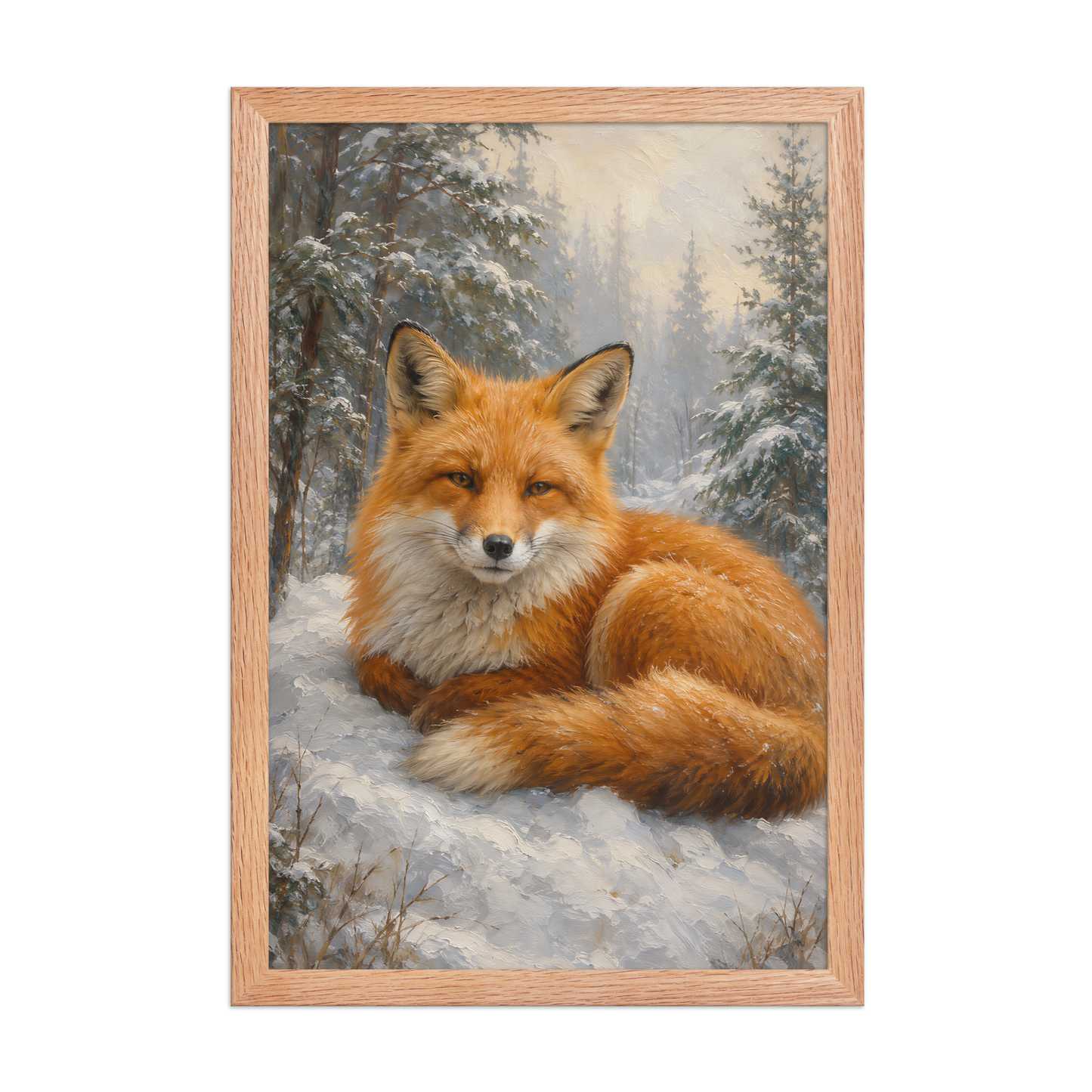Fox Winter Calm Framed Poster