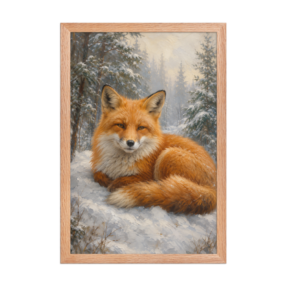 Fox Winter Calm Framed Poster