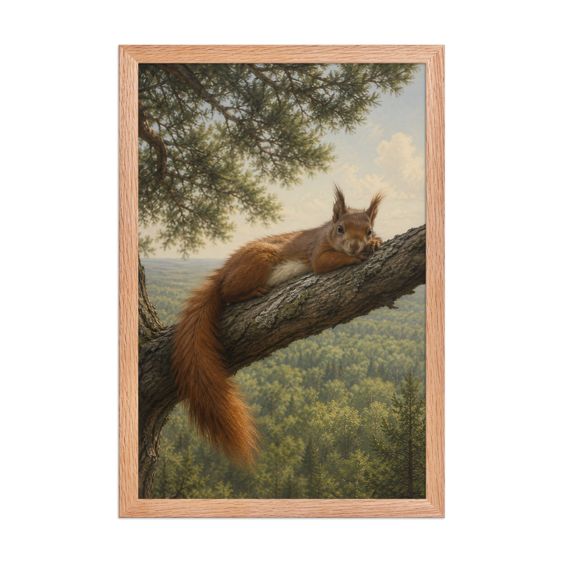 Squirrel Canopy Calm Framed Poster