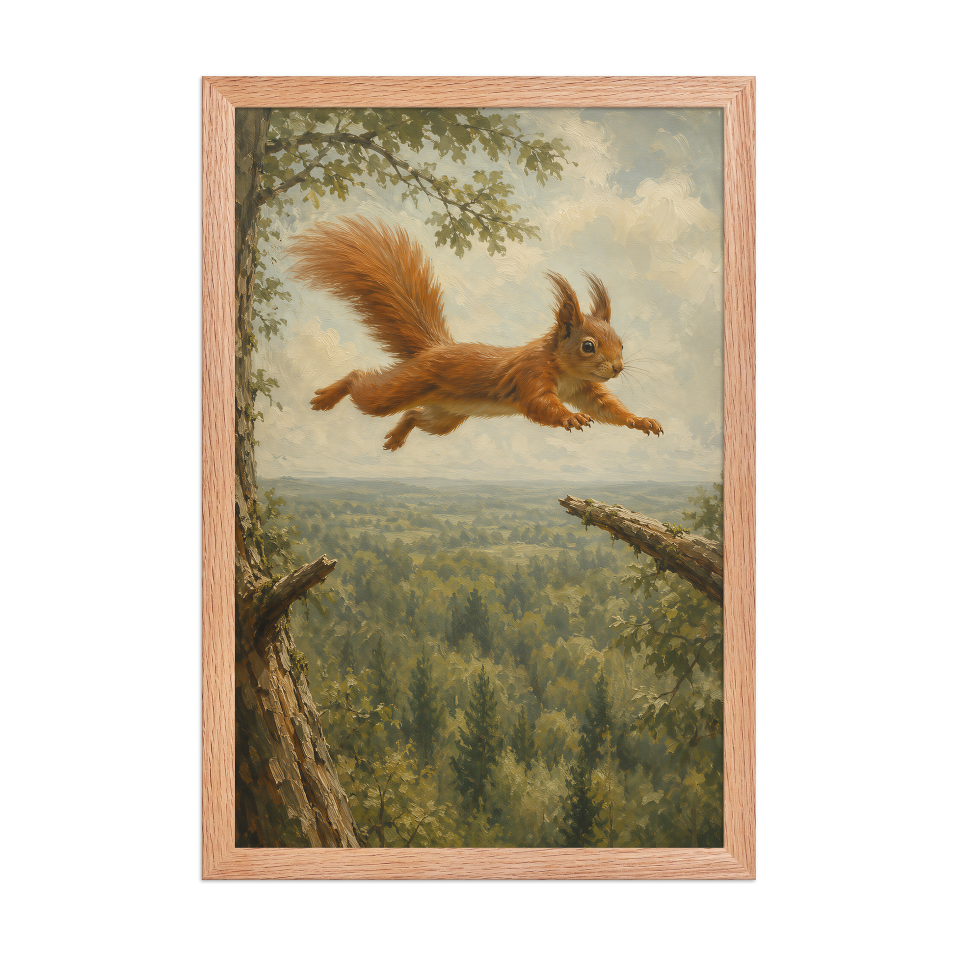 Squirrel Forest Freedom Framed Poster
