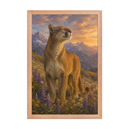 Mountain Lion Meadow Pride Framed Poster