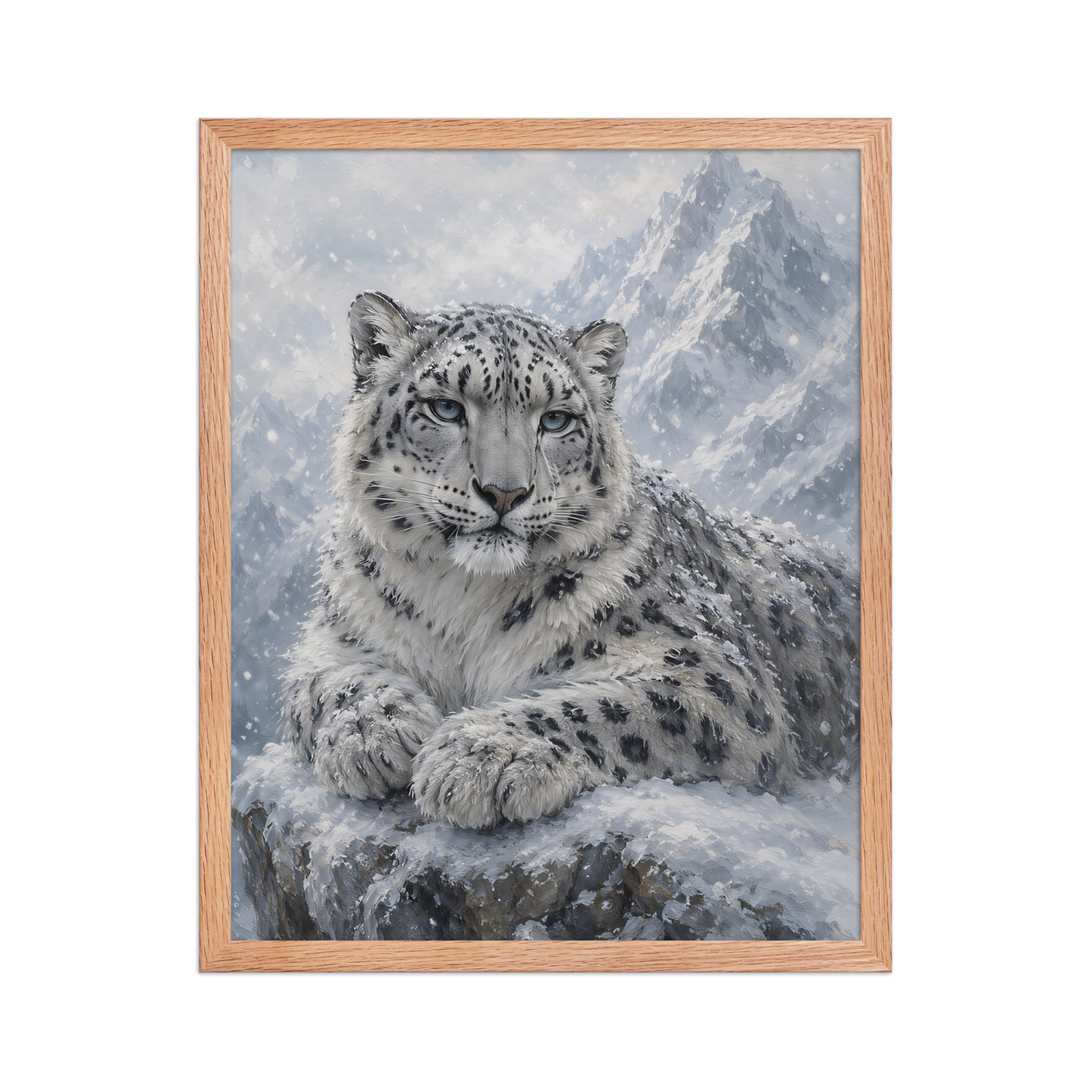 Snow Leopard Calm Framed Poster