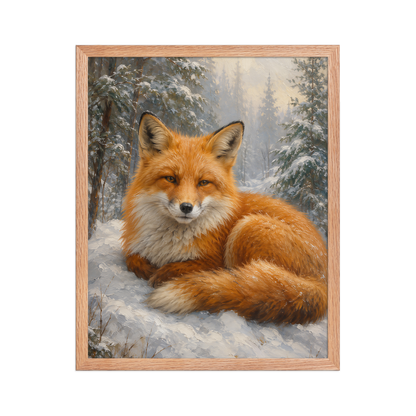 Fox Winter Calm Framed Poster