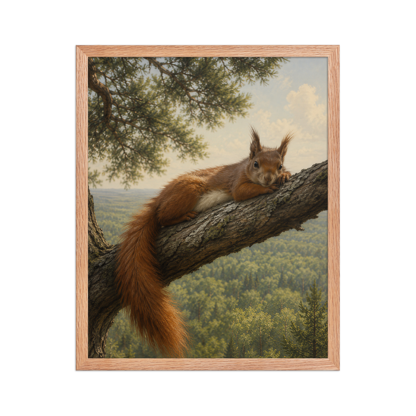 Squirrel Canopy Calm Framed Poster