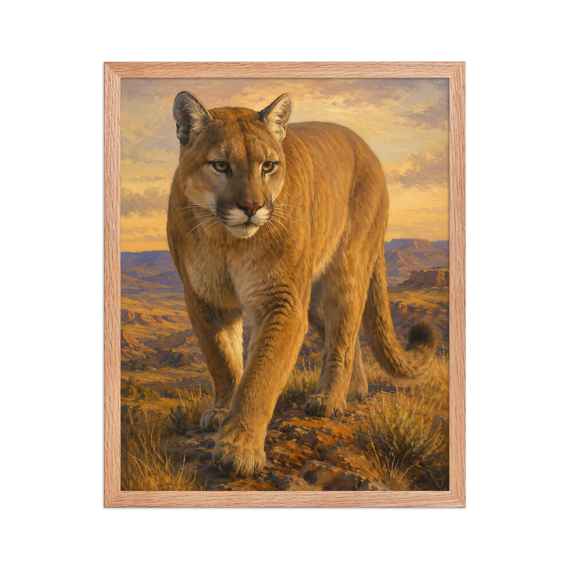 Mountain Lion Desert Pride Framed Poster