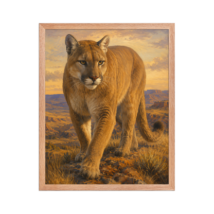 Mountain Lion Desert Pride Framed Poster