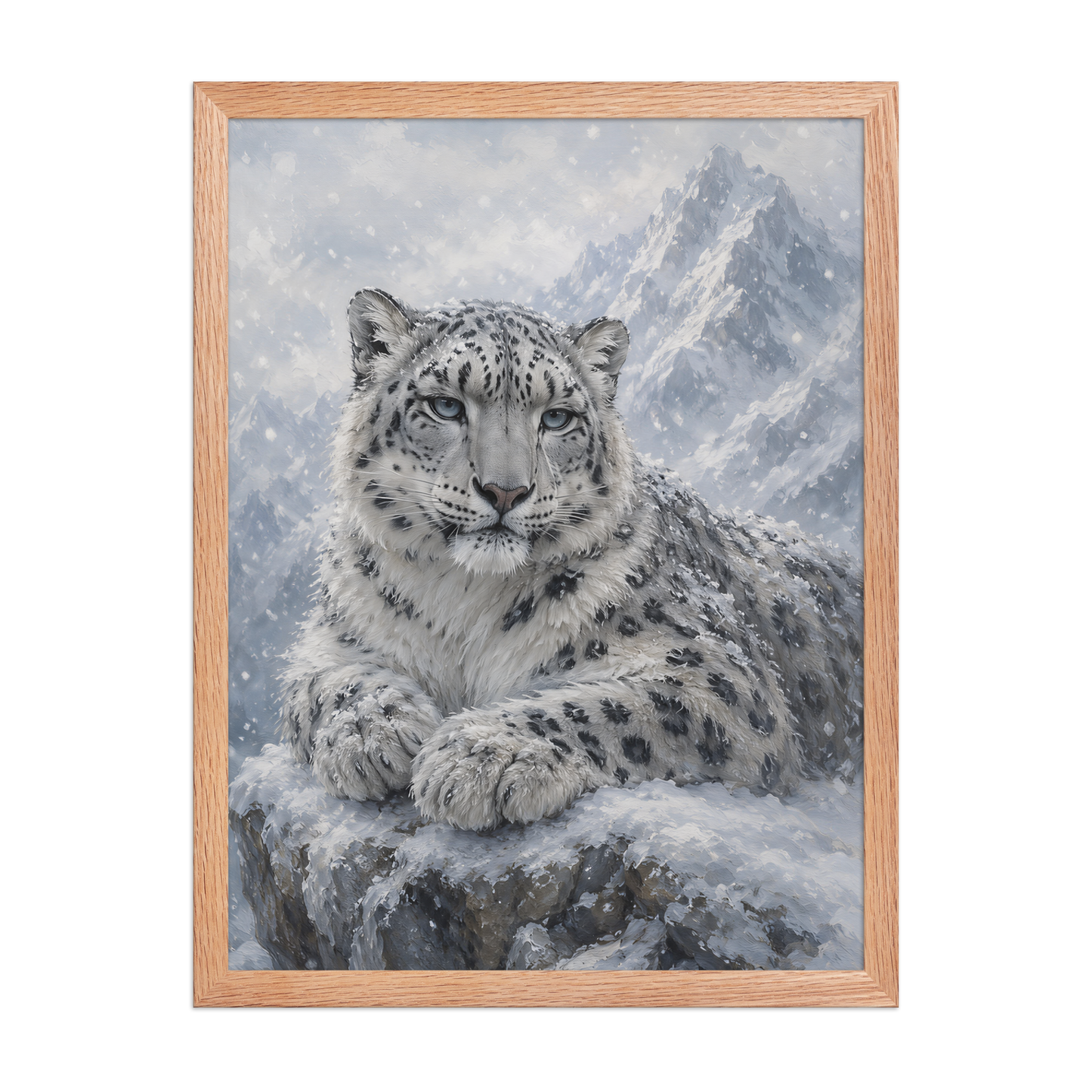 Snow Leopard Calm Framed Poster