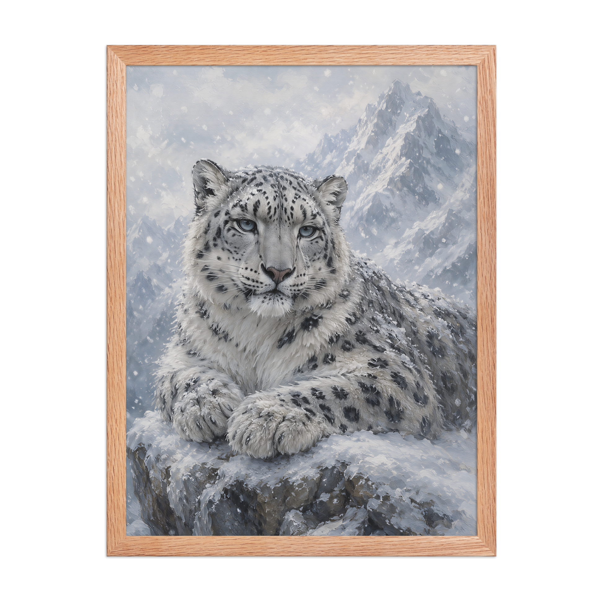 Snow Leopard Calm Framed Poster