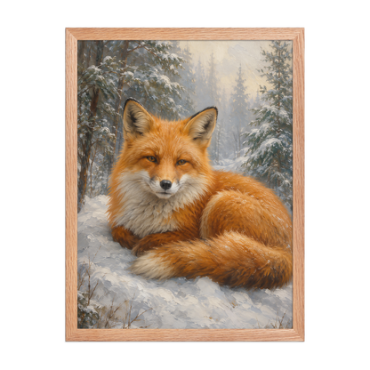 Fox Winter Calm Framed Poster