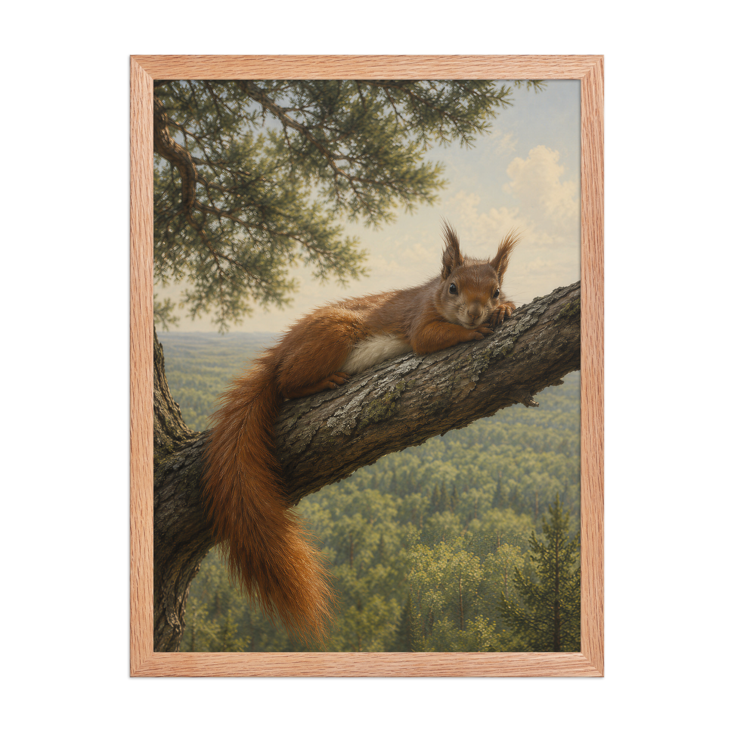 Squirrel Canopy Calm Framed Poster
