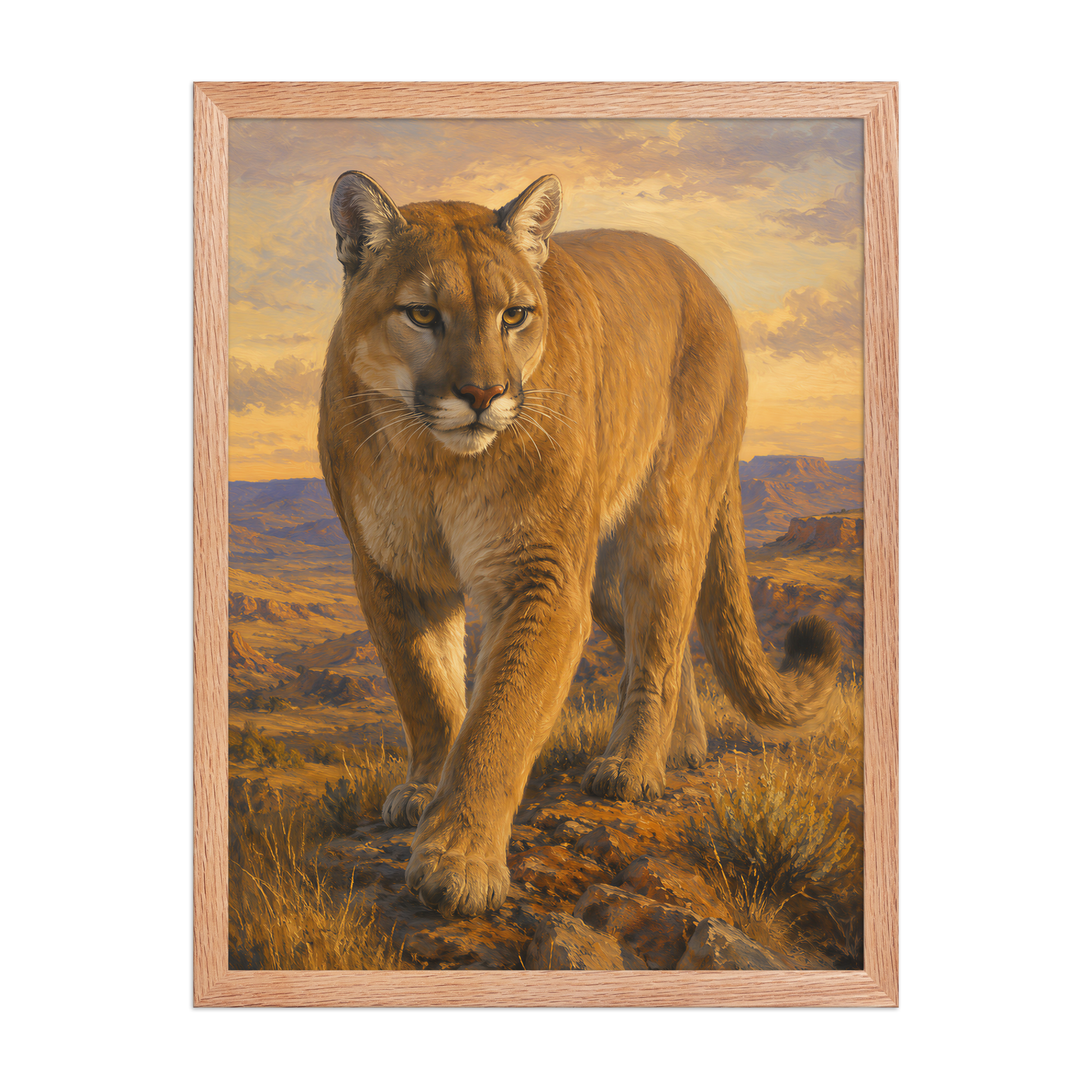 Mountain Lion Desert Pride Framed Poster