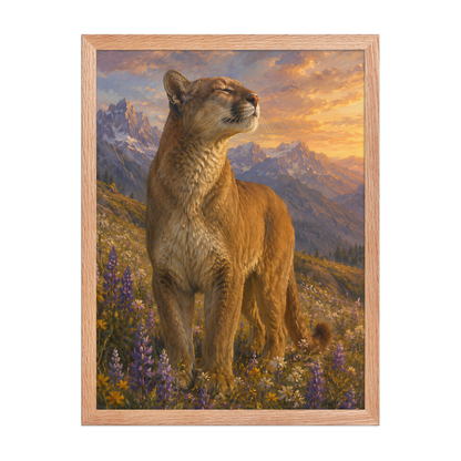 Mountain Lion Meadow Pride Framed Poster