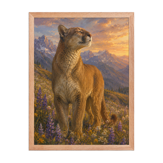 Mountain Lion Meadow Pride Framed Poster