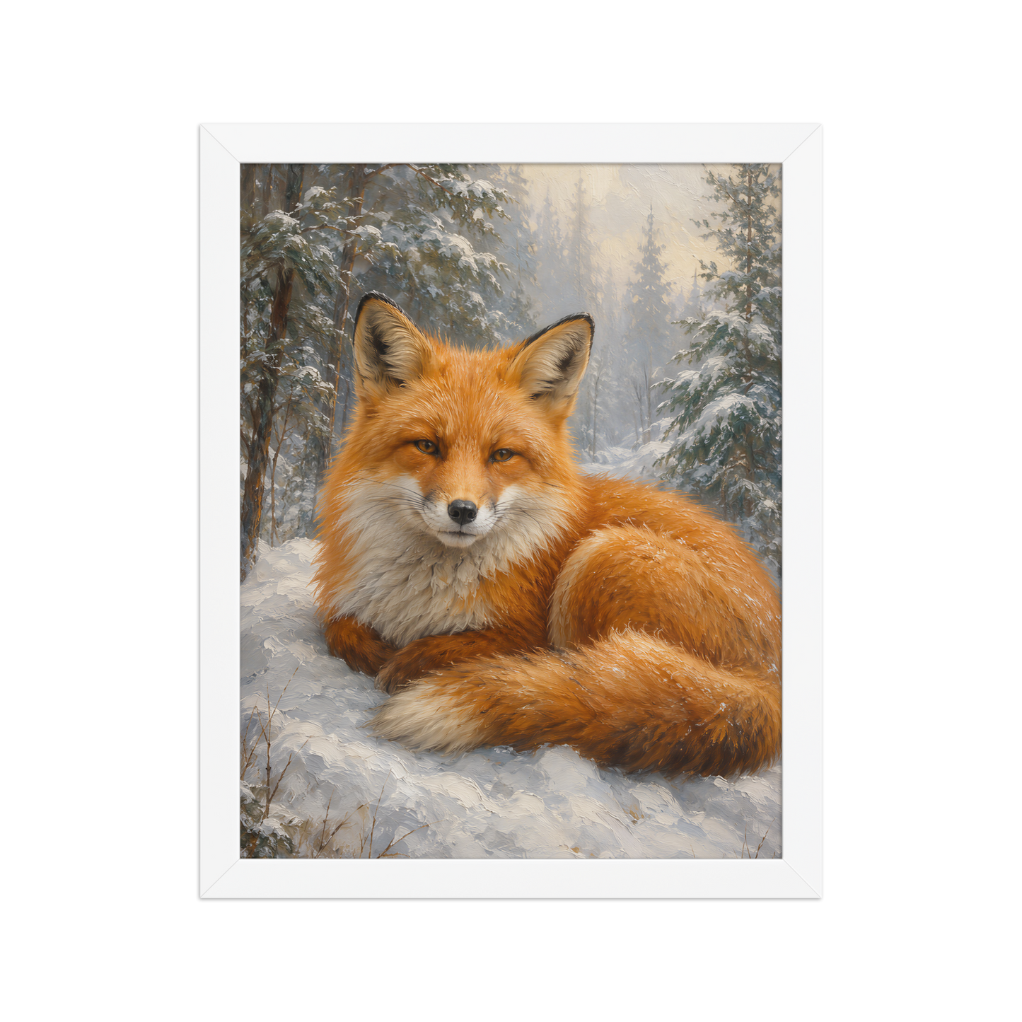 Fox Winter Calm Framed Poster