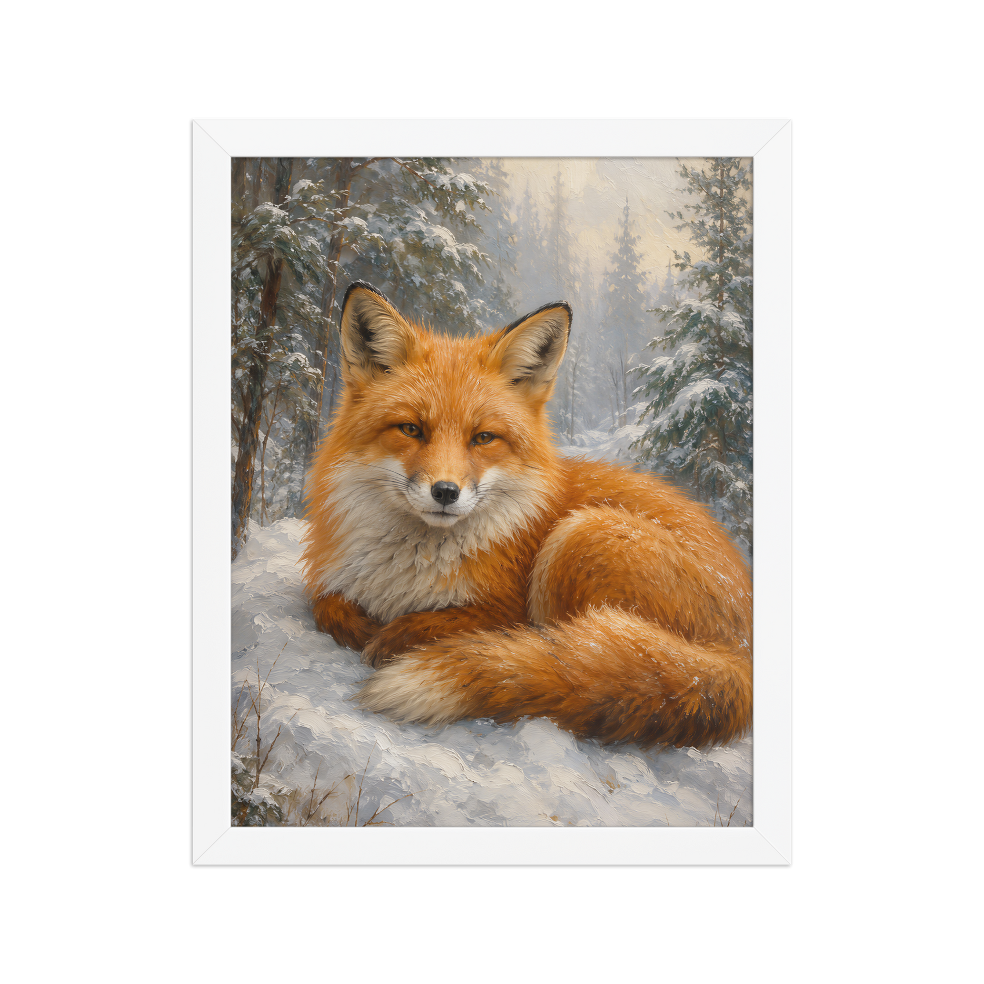 Fox Winter Calm Framed Poster