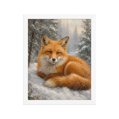 Fox Winter Calm Framed Poster