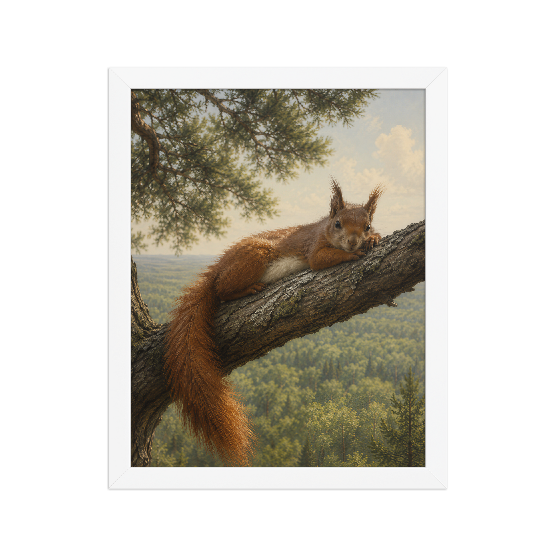 Squirrel Canopy Calm Framed Poster