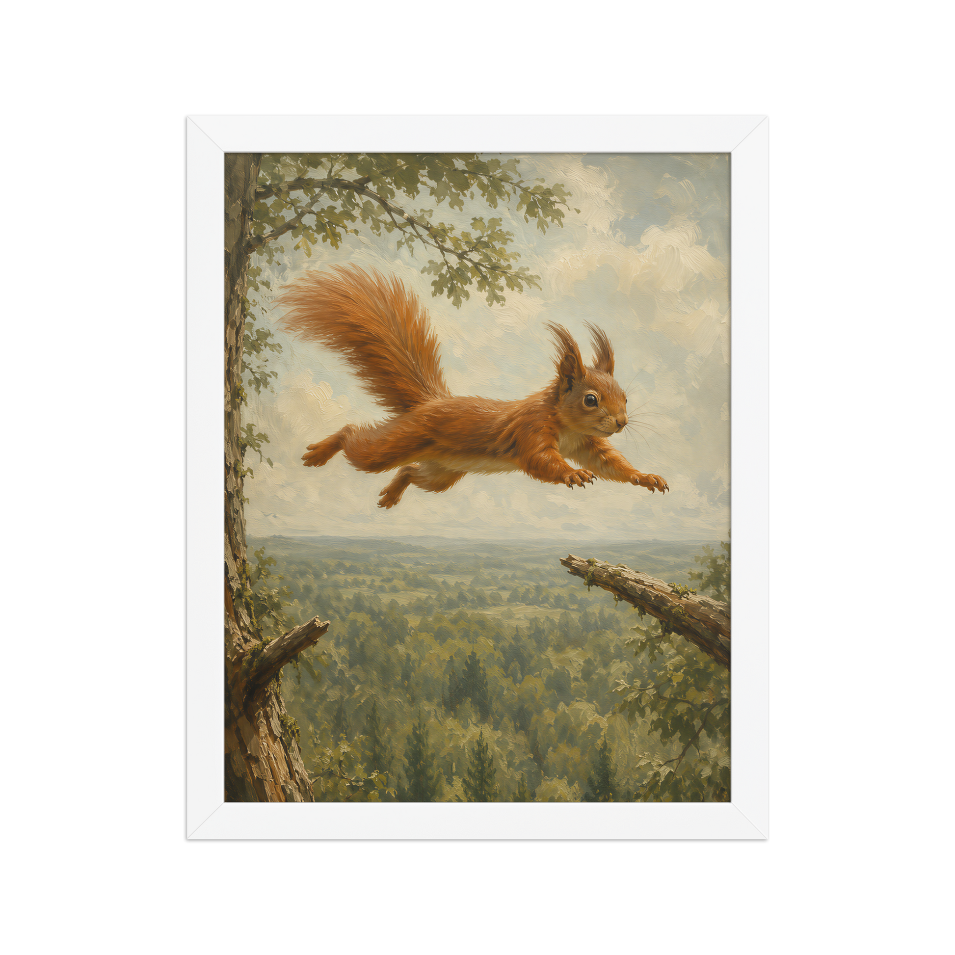 Squirrel Forest Freedom Framed Poster