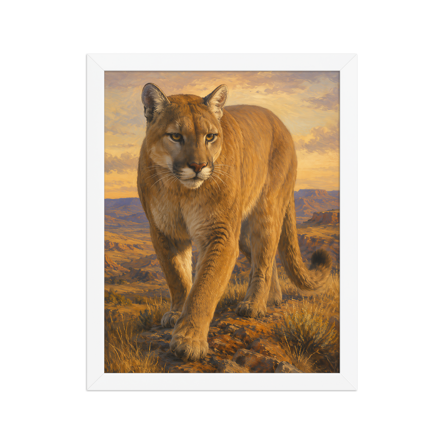 Mountain Lion Desert Pride Framed Poster