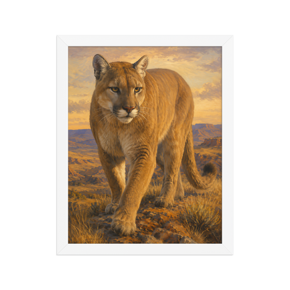 Mountain Lion Desert Pride Framed Poster
