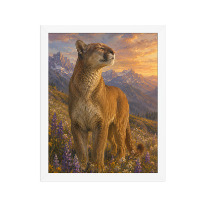Mountain Lion Meadow Pride Framed Poster