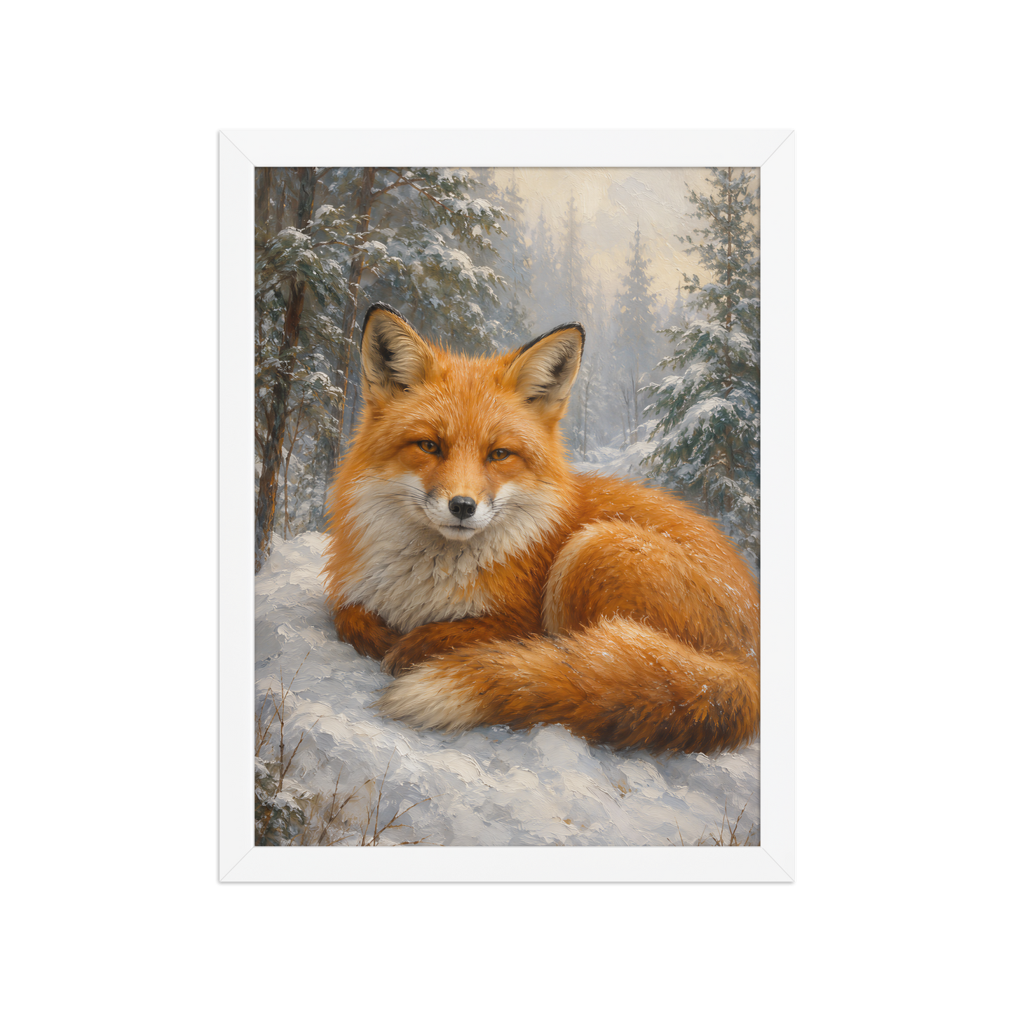 Fox Winter Calm Framed Poster