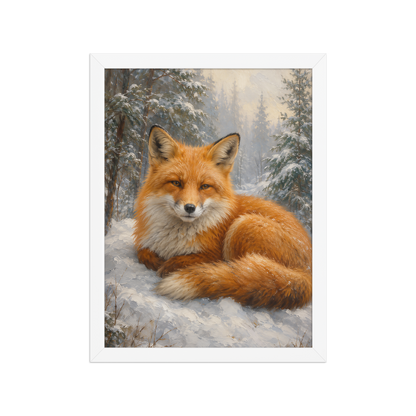 Fox Winter Calm Framed Poster
