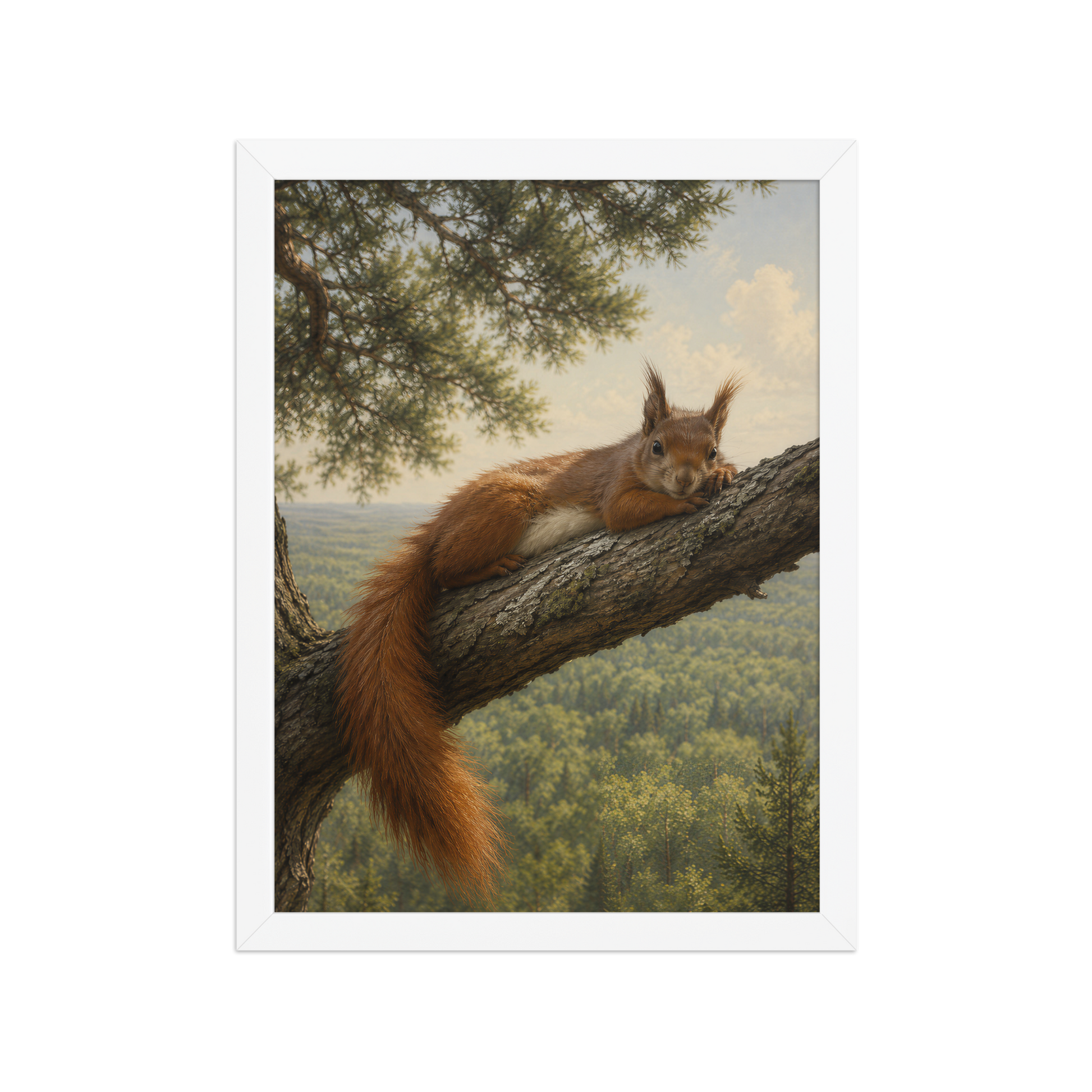 Squirrel Canopy Calm Framed Poster